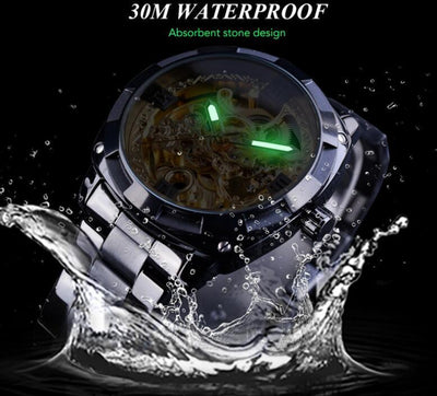 Golden Waterproof Mechanical Watch Men's Fashion Casual Automatic Mechanical Watch