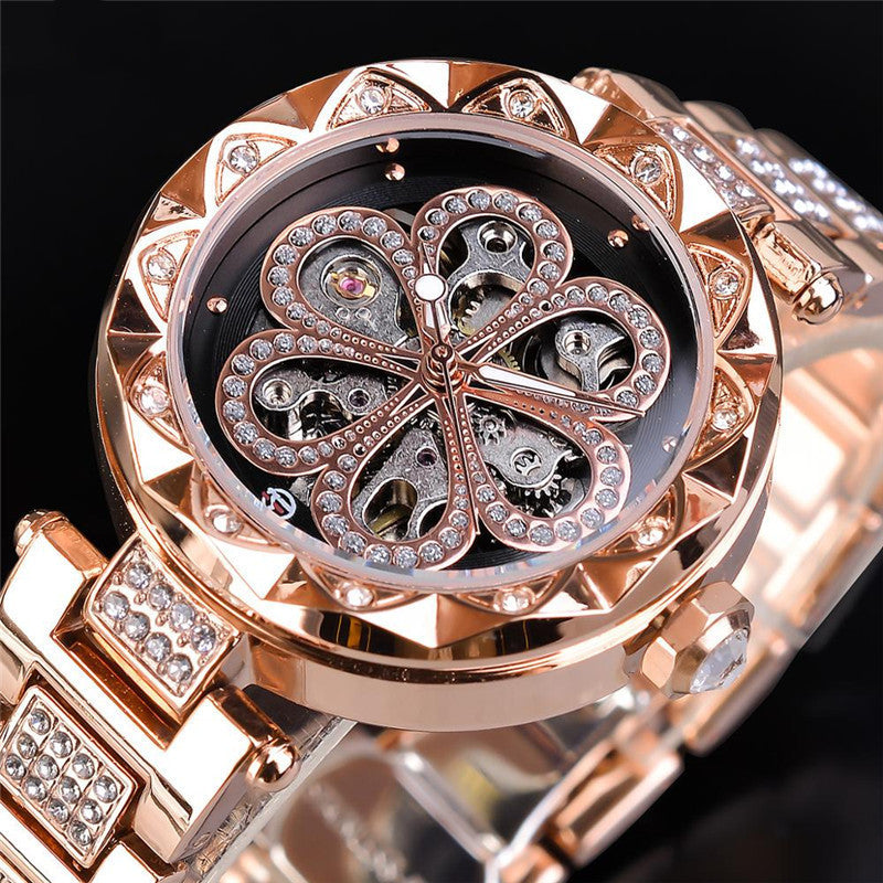 Forsining Mechanical Automatic Watches Top Brand Luxury Rhinestone