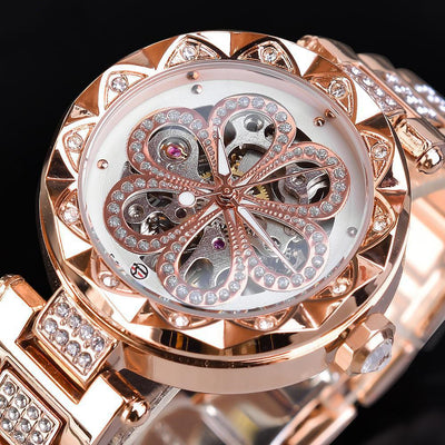 Forsining Mechanical Automatic Watches Top Brand Luxury Rhinestone