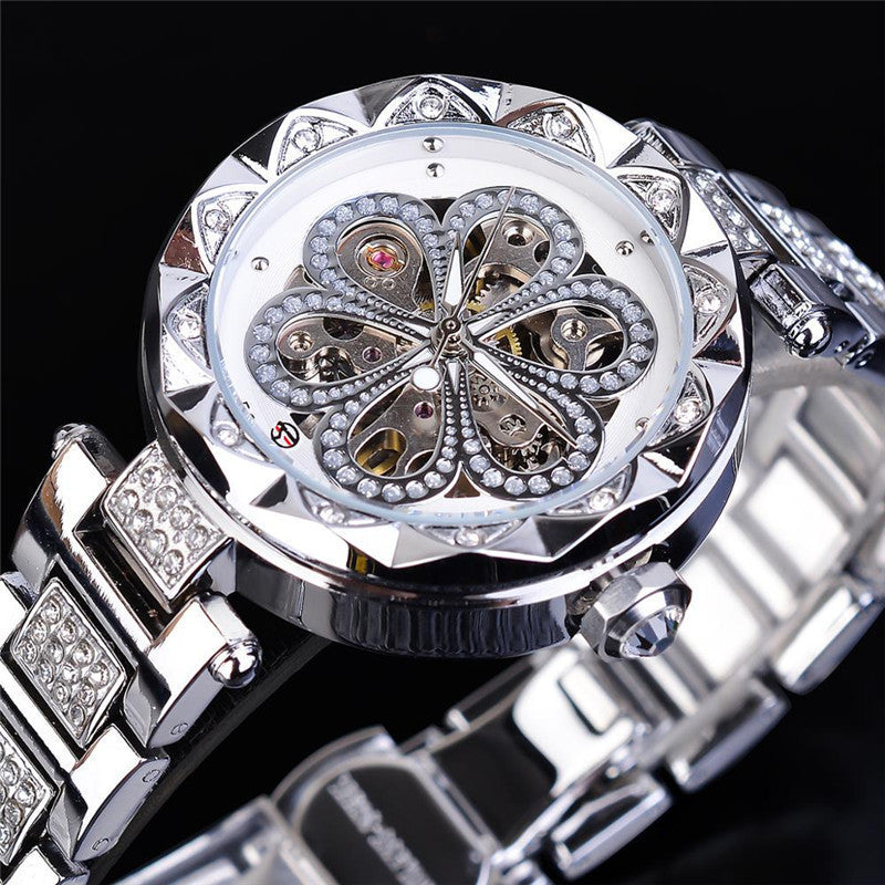 Forsining Mechanical Automatic Watches Top Brand Luxury Rhinestone