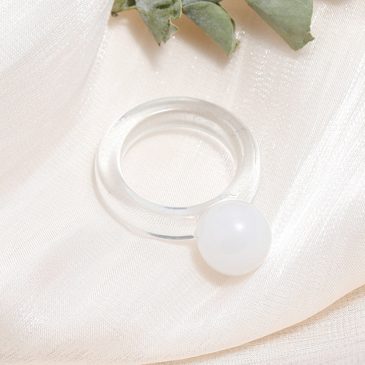 Tortoiseshell Diamond Acrylic Cold Wind Resin Ring