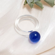 Tortoiseshell Diamond Acrylic Cold Wind Resin Ring