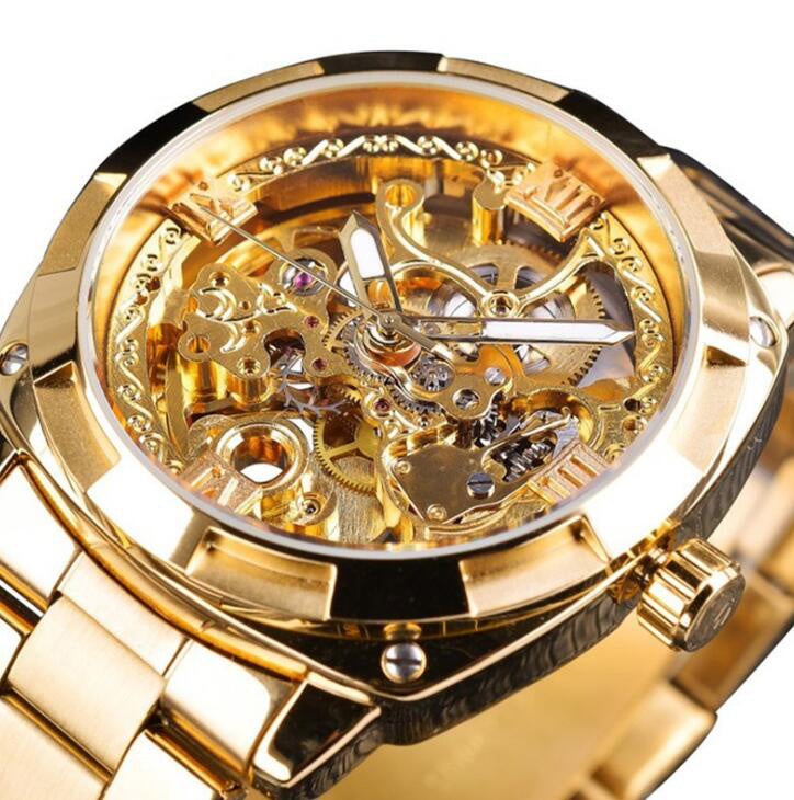 Golden Waterproof Mechanical Watch Men's Fashion Casual Automatic Mechanical Watch