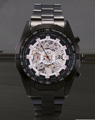 Men's Fashion Leisure Electroplating Tungsten Steel Automatic Mechanical Watches